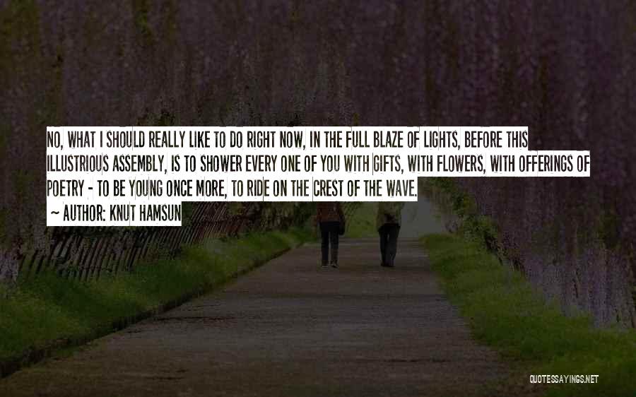 Knut Hamsun Quotes: No, What I Should Really Like To Do Right Now, In The Full Blaze Of Lights, Before This Illustrious Assembly,