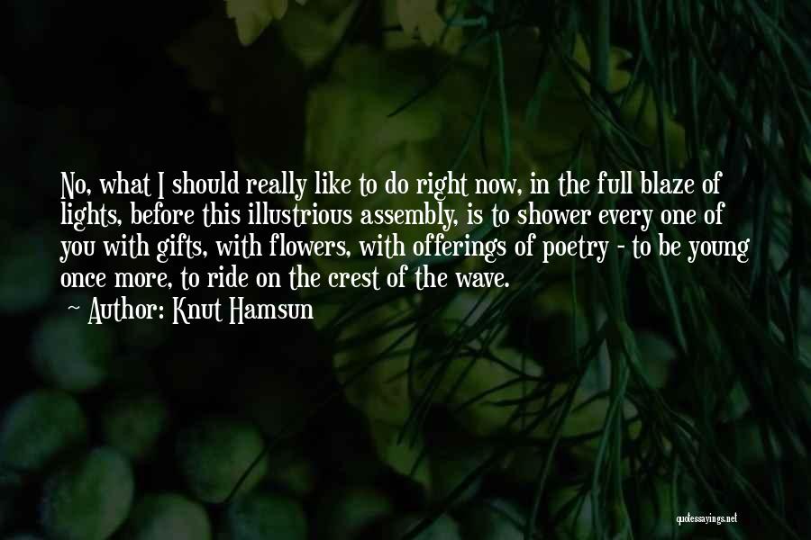Knut Hamsun Quotes: No, What I Should Really Like To Do Right Now, In The Full Blaze Of Lights, Before This Illustrious Assembly,