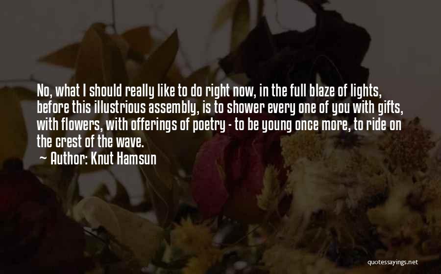 Knut Hamsun Quotes: No, What I Should Really Like To Do Right Now, In The Full Blaze Of Lights, Before This Illustrious Assembly,