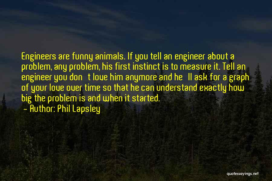 Phil Lapsley Quotes: Engineers Are Funny Animals. If You Tell An Engineer About A Problem, Any Problem, His First Instinct Is To Measure