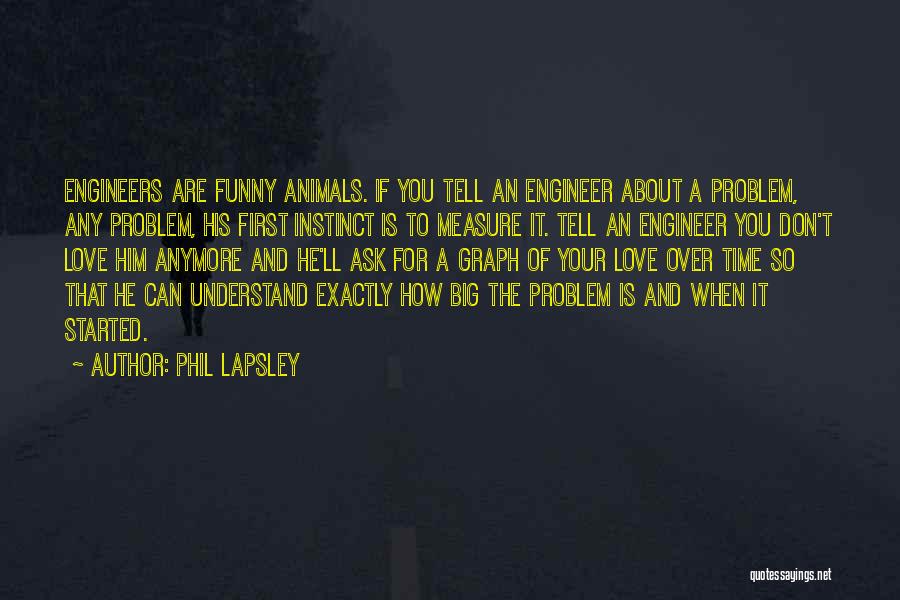 Phil Lapsley Quotes: Engineers Are Funny Animals. If You Tell An Engineer About A Problem, Any Problem, His First Instinct Is To Measure