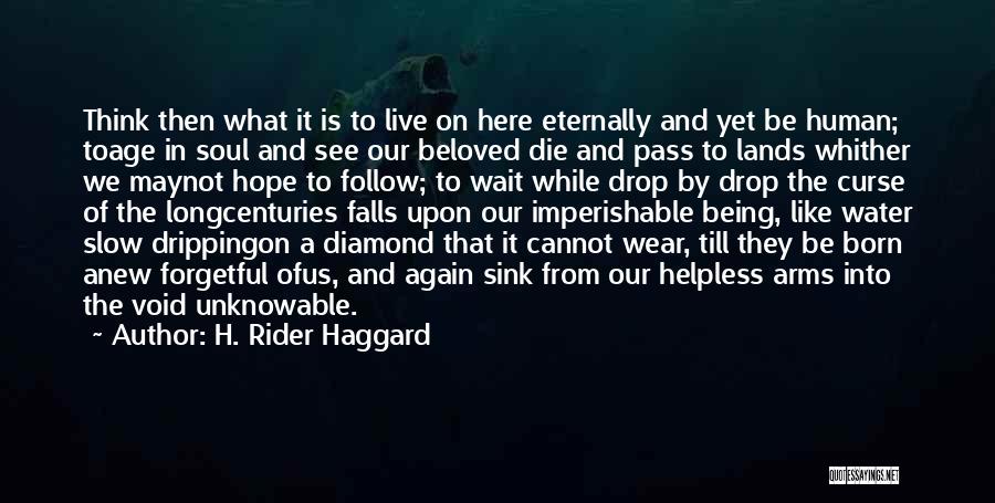 H. Rider Haggard Quotes: Think Then What It Is To Live On Here Eternally And Yet Be Human; Toage In Soul And See Our