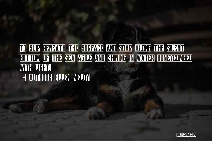 Ellen Meloy Quotes: To Slip Beneath The Surface And Soar Along The Silent Bottom Of The Sea Agile And Shining In Water Honeycombed