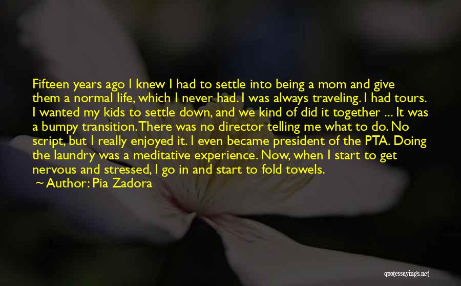 Pia Zadora Quotes: Fifteen Years Ago I Knew I Had To Settle Into Being A Mom And Give Them A Normal Life, Which