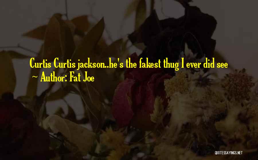 Fat Joe Quotes: Curtis Curtis Jackson..he's The Fakest Thug I Ever Did See