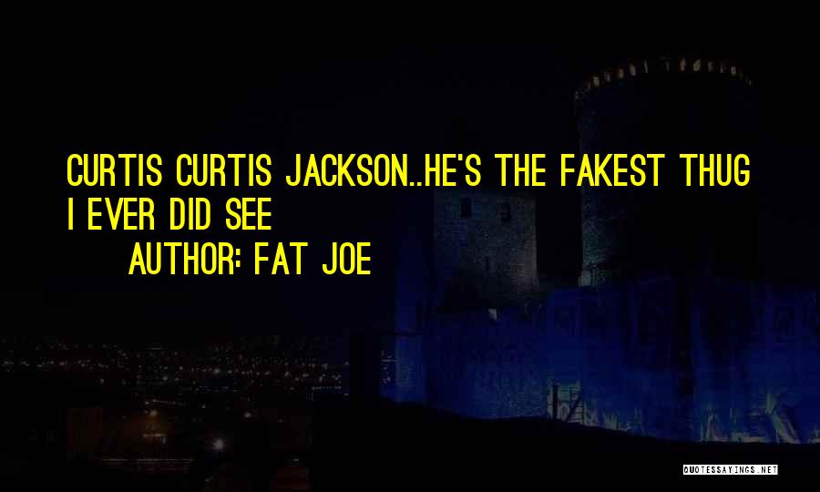 Fat Joe Quotes: Curtis Curtis Jackson..he's The Fakest Thug I Ever Did See