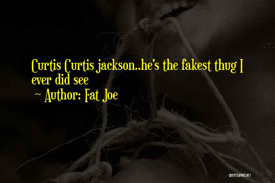 Fat Joe Quotes: Curtis Curtis Jackson..he's The Fakest Thug I Ever Did See