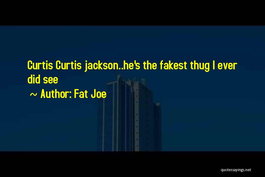 Fat Joe Quotes: Curtis Curtis Jackson..he's The Fakest Thug I Ever Did See
