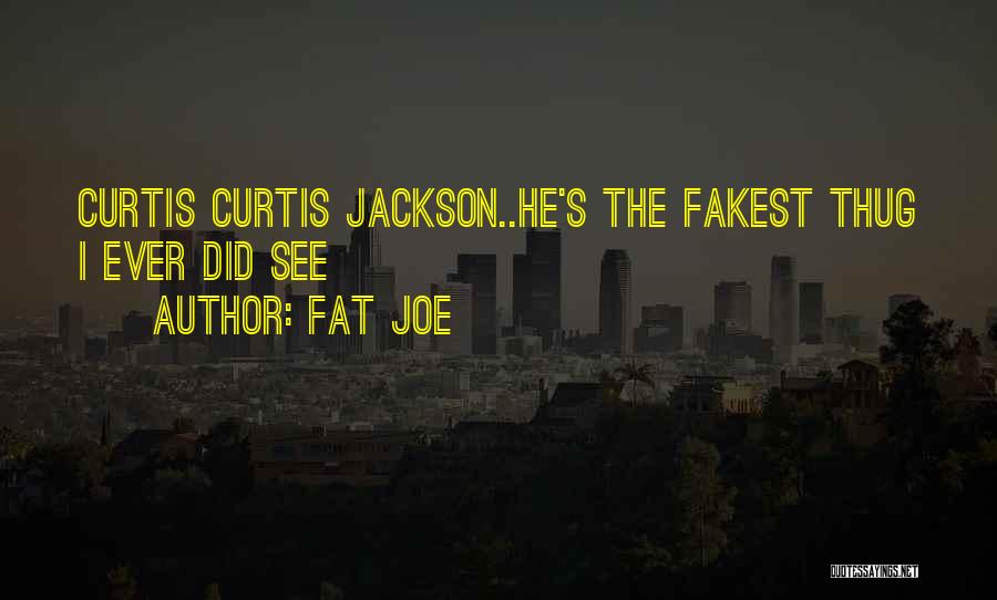 Fat Joe Quotes: Curtis Curtis Jackson..he's The Fakest Thug I Ever Did See
