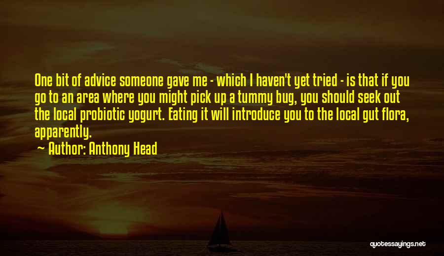 Anthony Head Quotes: One Bit Of Advice Someone Gave Me - Which I Haven't Yet Tried - Is That If You Go To