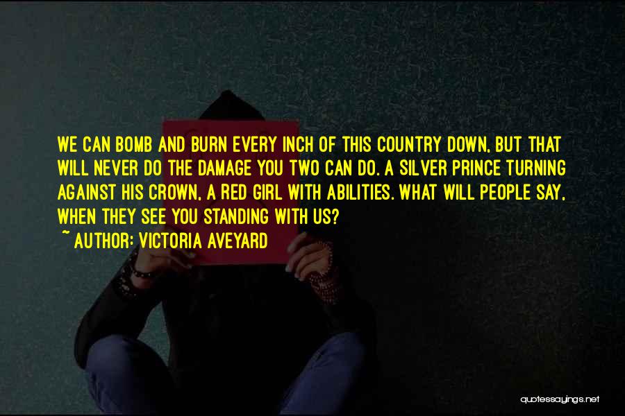 Victoria Aveyard Quotes: We Can Bomb And Burn Every Inch Of This Country Down, But That Will Never Do The Damage You Two