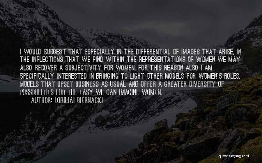 Loriliai Biernacki Quotes: I Would Suggest That Especially In The Differential Of Images That Arise, In The Inflections That We Find Within The