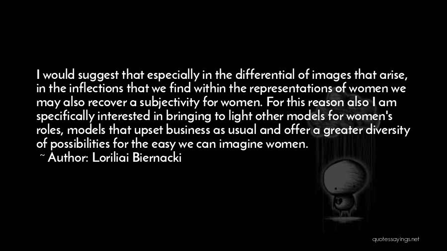 Loriliai Biernacki Quotes: I Would Suggest That Especially In The Differential Of Images That Arise, In The Inflections That We Find Within The