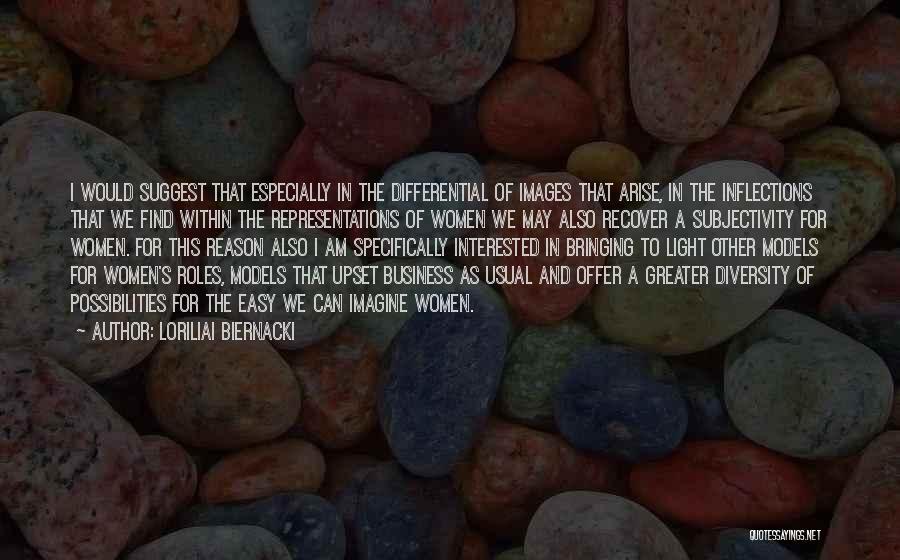 Loriliai Biernacki Quotes: I Would Suggest That Especially In The Differential Of Images That Arise, In The Inflections That We Find Within The