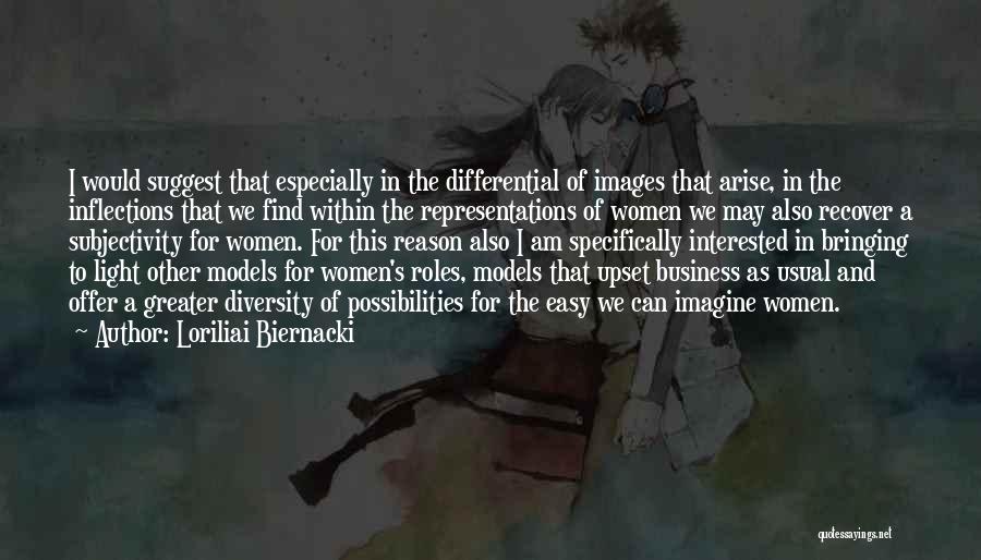 Loriliai Biernacki Quotes: I Would Suggest That Especially In The Differential Of Images That Arise, In The Inflections That We Find Within The