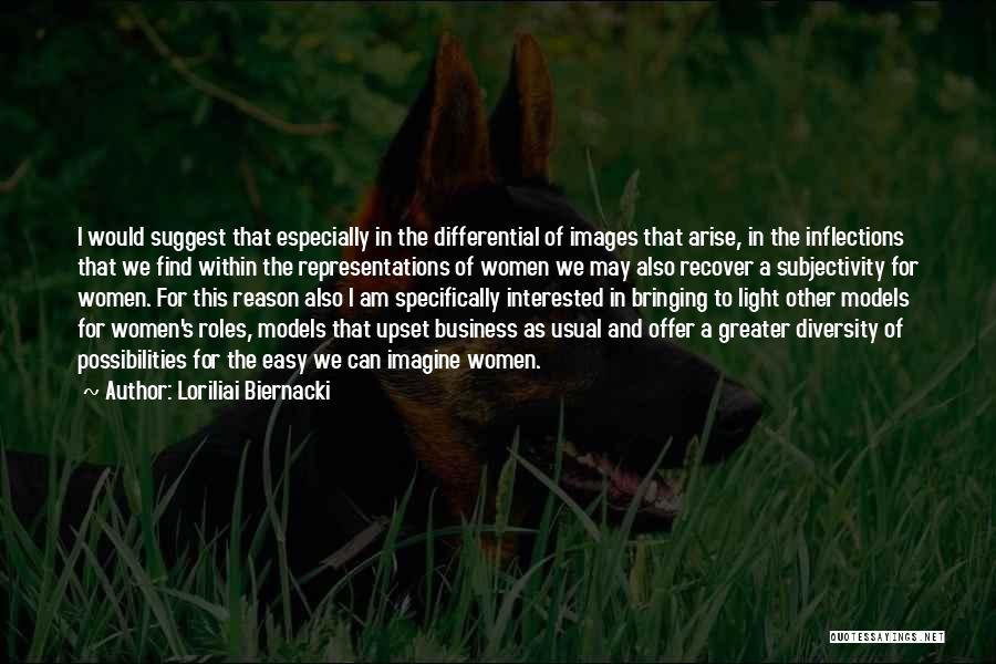 Loriliai Biernacki Quotes: I Would Suggest That Especially In The Differential Of Images That Arise, In The Inflections That We Find Within The