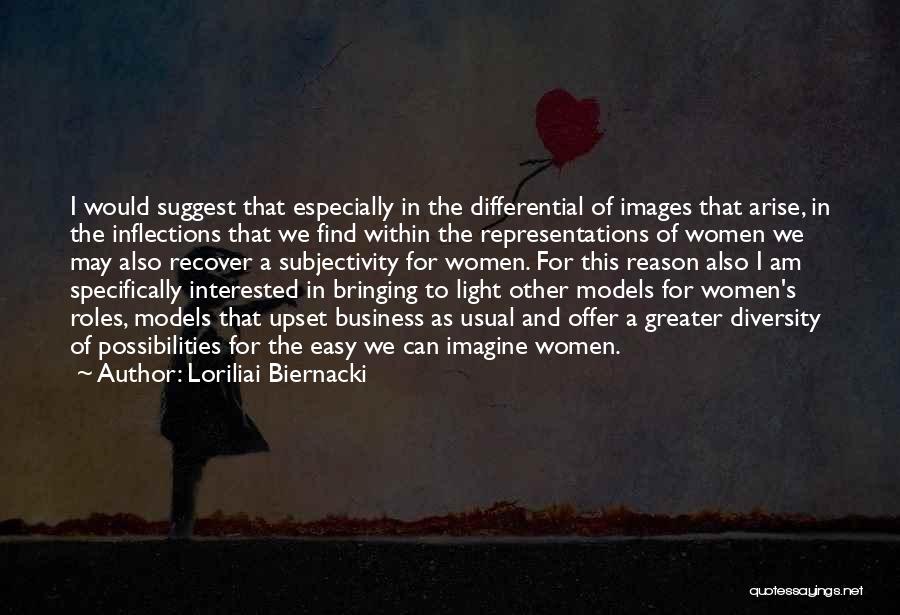 Loriliai Biernacki Quotes: I Would Suggest That Especially In The Differential Of Images That Arise, In The Inflections That We Find Within The