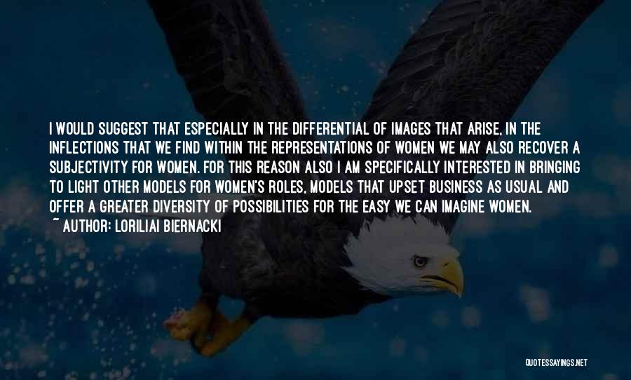 Loriliai Biernacki Quotes: I Would Suggest That Especially In The Differential Of Images That Arise, In The Inflections That We Find Within The