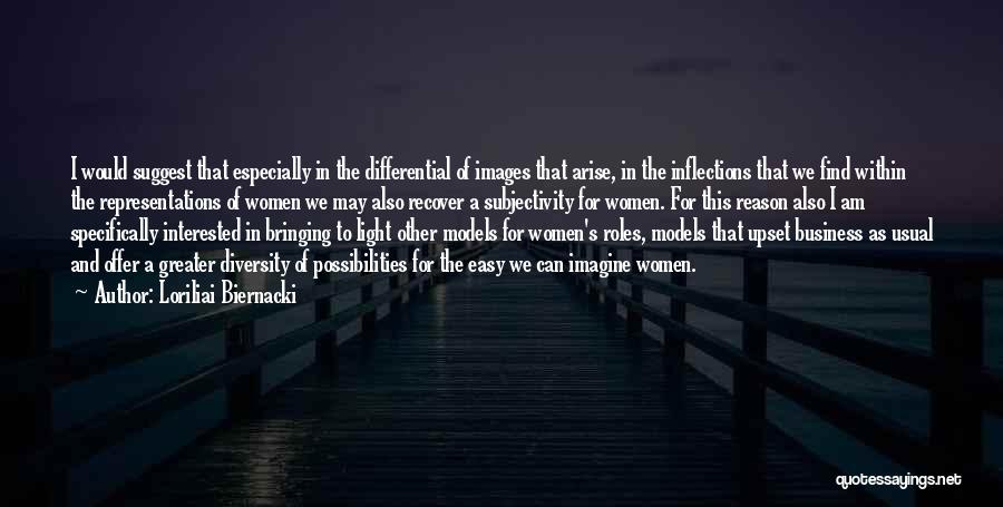 Loriliai Biernacki Quotes: I Would Suggest That Especially In The Differential Of Images That Arise, In The Inflections That We Find Within The