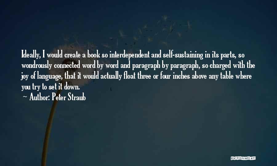 Peter Straub Quotes: Ideally, I Would Create A Book So Interdependent And Self-sustaining In Its Parts, So Wondrously Connected Word By Word And