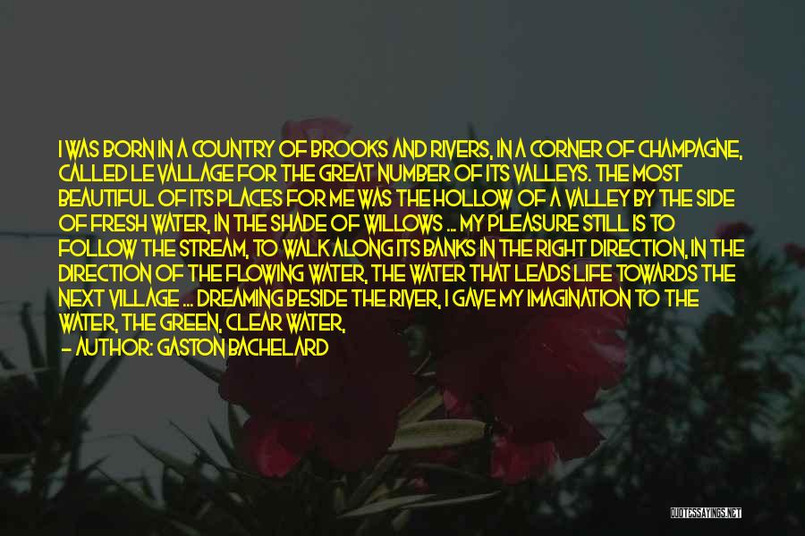 Gaston Bachelard Quotes: I Was Born In A Country Of Brooks And Rivers, In A Corner Of Champagne, Called Le Vallage For The