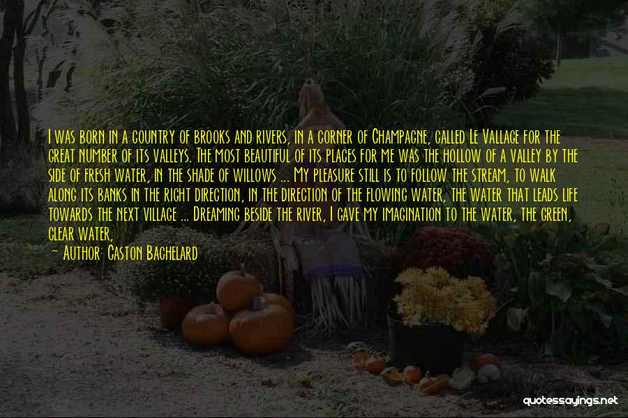 Gaston Bachelard Quotes: I Was Born In A Country Of Brooks And Rivers, In A Corner Of Champagne, Called Le Vallage For The