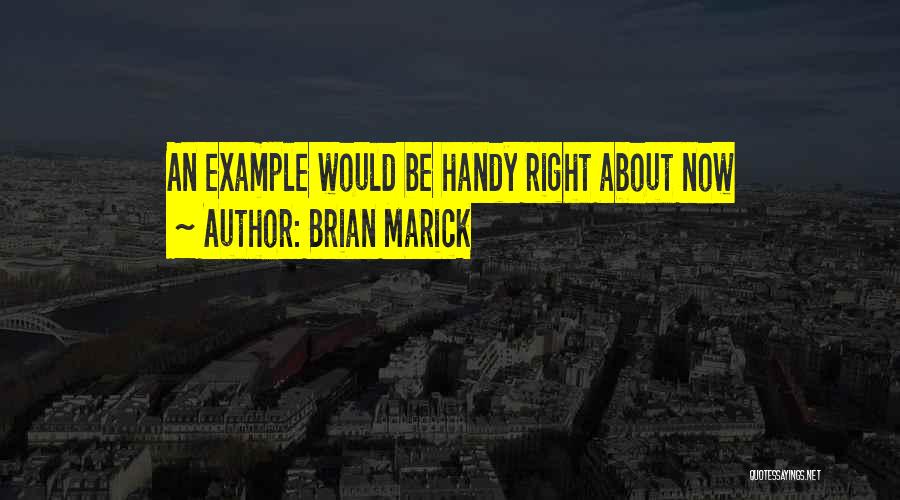 Brian Marick Quotes: An Example Would Be Handy Right About Now