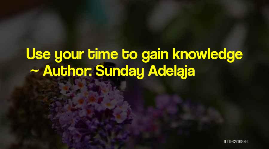 Sunday Adelaja Quotes: Use Your Time To Gain Knowledge