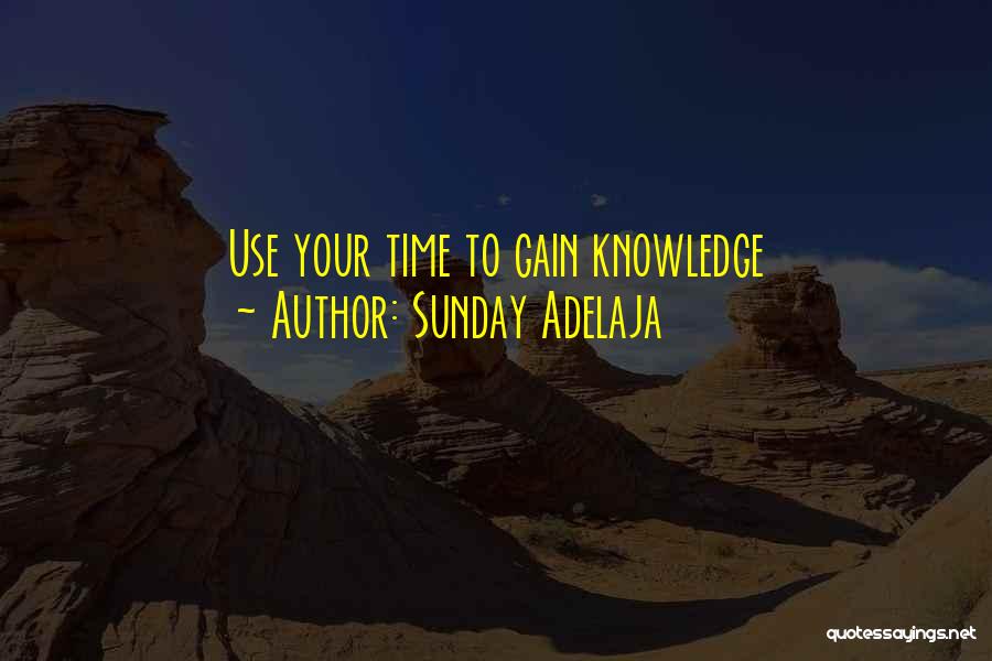 Sunday Adelaja Quotes: Use Your Time To Gain Knowledge