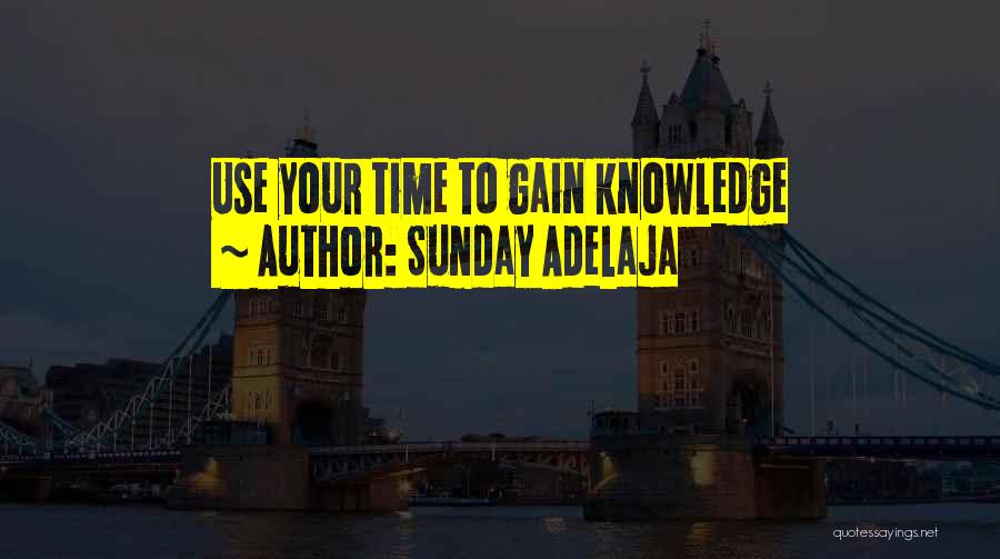 Sunday Adelaja Quotes: Use Your Time To Gain Knowledge