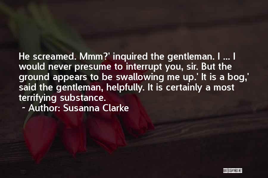 Susanna Clarke Quotes: He Screamed. Mmm?' Inquired The Gentleman. I ... I Would Never Presume To Interrupt You, Sir. But The Ground Appears