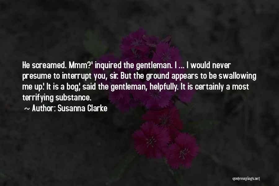 Susanna Clarke Quotes: He Screamed. Mmm?' Inquired The Gentleman. I ... I Would Never Presume To Interrupt You, Sir. But The Ground Appears