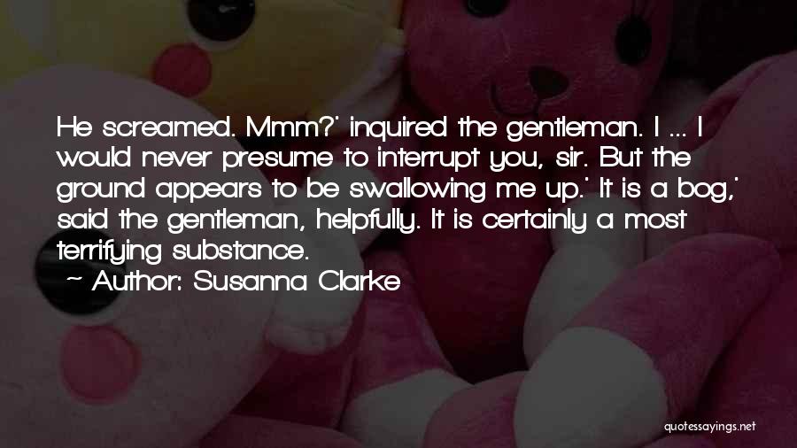 Susanna Clarke Quotes: He Screamed. Mmm?' Inquired The Gentleman. I ... I Would Never Presume To Interrupt You, Sir. But The Ground Appears