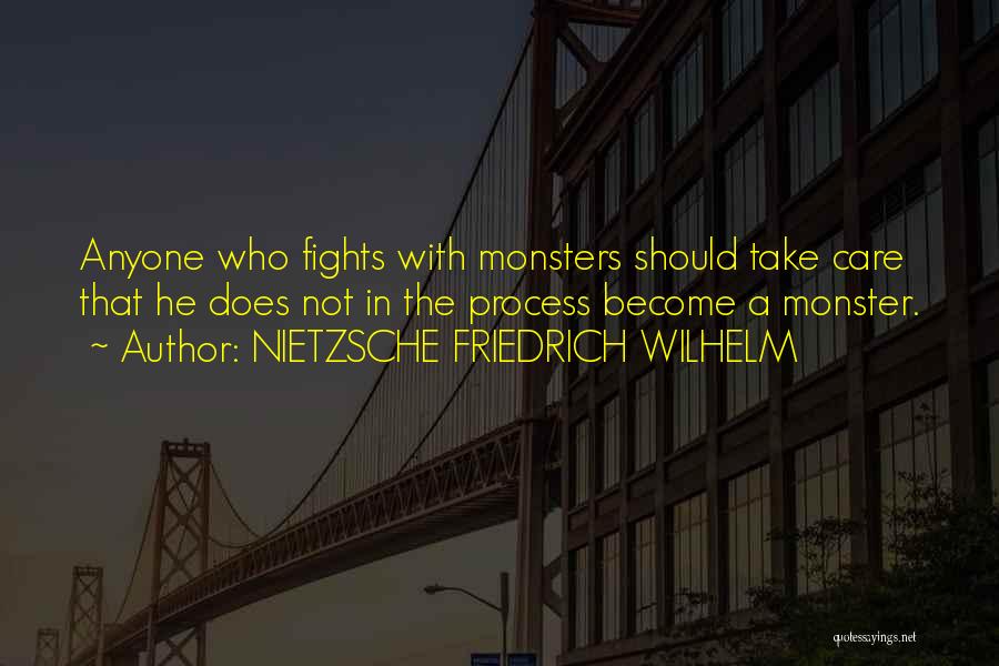 NIETZSCHE FRIEDRICH WILHELM Quotes: Anyone Who Fights With Monsters Should Take Care That He Does Not In The Process Become A Monster.