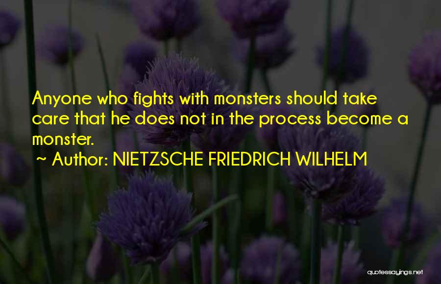 NIETZSCHE FRIEDRICH WILHELM Quotes: Anyone Who Fights With Monsters Should Take Care That He Does Not In The Process Become A Monster.