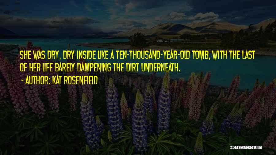 Kat Rosenfield Quotes: She Was Dry, Dry Inside Like A Ten-thousand-year-old Tomb, With The Last Of Her Life Barely Dampening The Dirt Underneath.