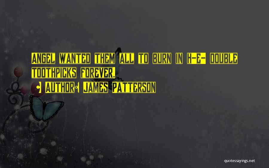 James Patterson Quotes: Angel Wanted Them All To Burn In H-e- Double Toothpicks Forever.