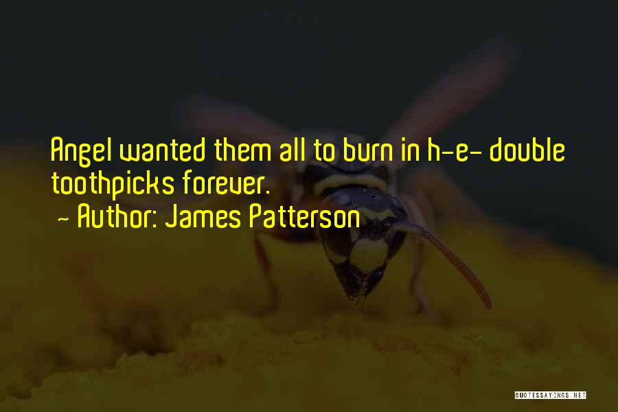James Patterson Quotes: Angel Wanted Them All To Burn In H-e- Double Toothpicks Forever.