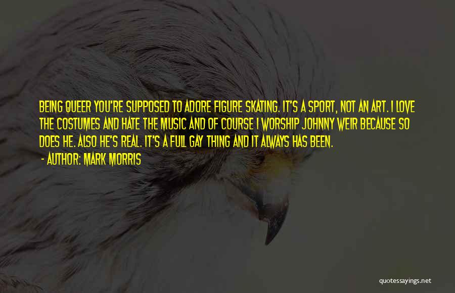 Mark Morris Quotes: Being Queer You're Supposed To Adore Figure Skating. It's A Sport, Not An Art. I Love The Costumes And Hate