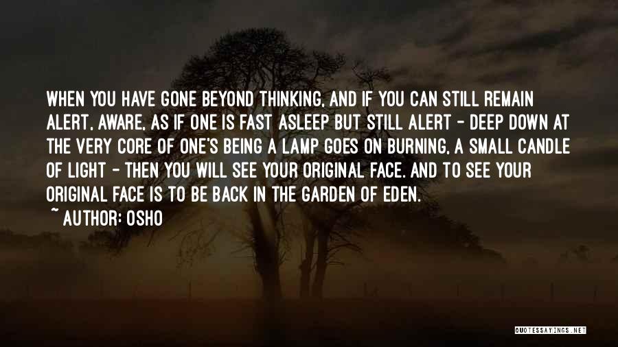 Osho Quotes: When You Have Gone Beyond Thinking, And If You Can Still Remain Alert, Aware, As If One Is Fast Asleep