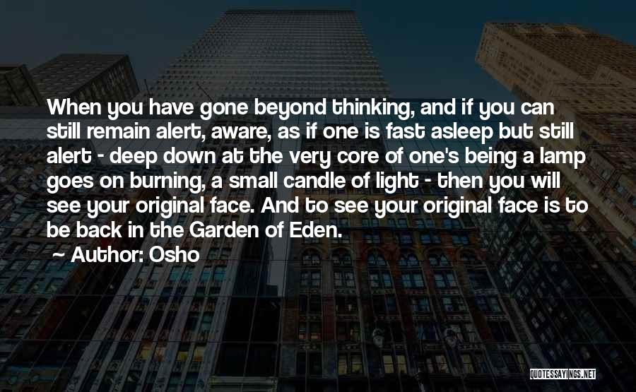 Osho Quotes: When You Have Gone Beyond Thinking, And If You Can Still Remain Alert, Aware, As If One Is Fast Asleep