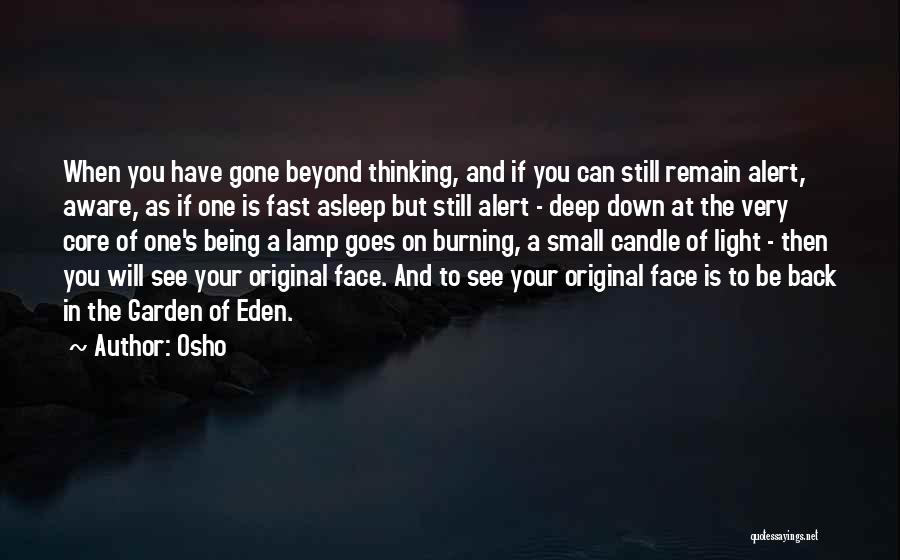 Osho Quotes: When You Have Gone Beyond Thinking, And If You Can Still Remain Alert, Aware, As If One Is Fast Asleep