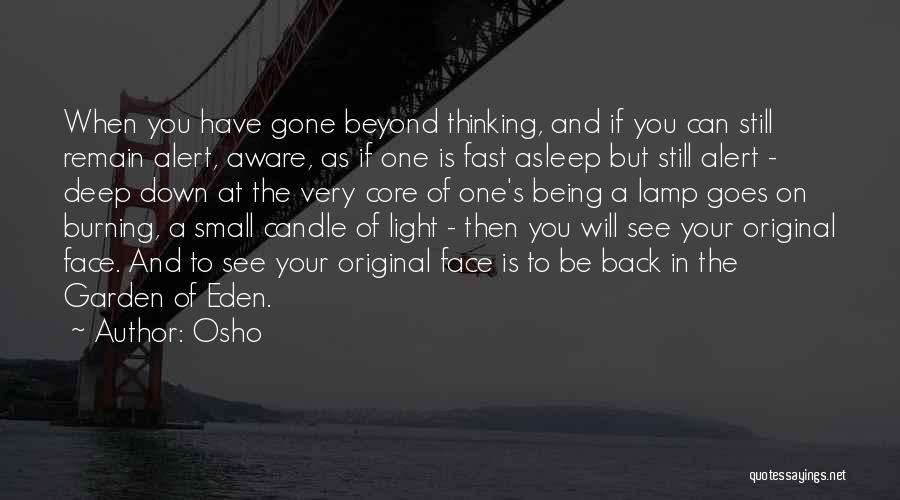 Osho Quotes: When You Have Gone Beyond Thinking, And If You Can Still Remain Alert, Aware, As If One Is Fast Asleep