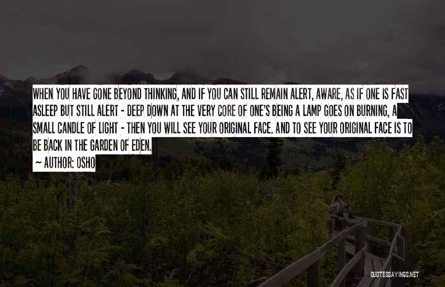 Osho Quotes: When You Have Gone Beyond Thinking, And If You Can Still Remain Alert, Aware, As If One Is Fast Asleep