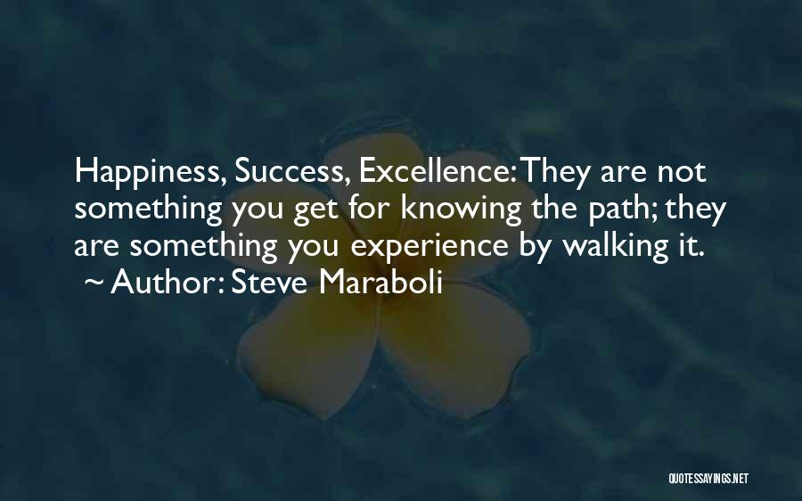 Steve Maraboli Quotes: Happiness, Success, Excellence: They Are Not Something You Get For Knowing The Path; They Are Something You Experience By Walking
