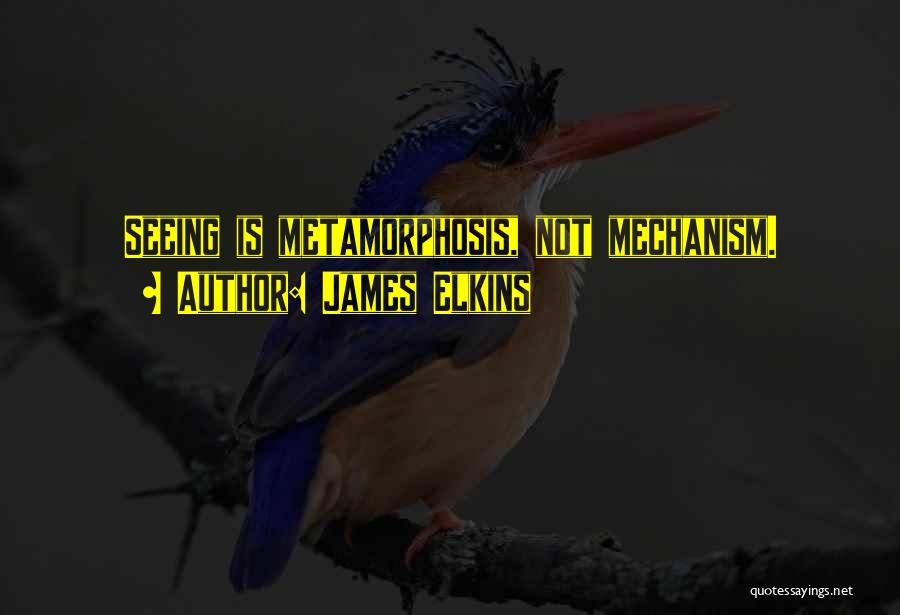 James Elkins Quotes: Seeing Is Metamorphosis, Not Mechanism.