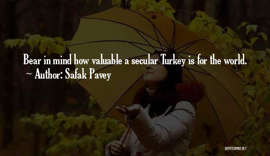 Safak Pavey Quotes: Bear In Mind How Valuable A Secular Turkey Is For The World.