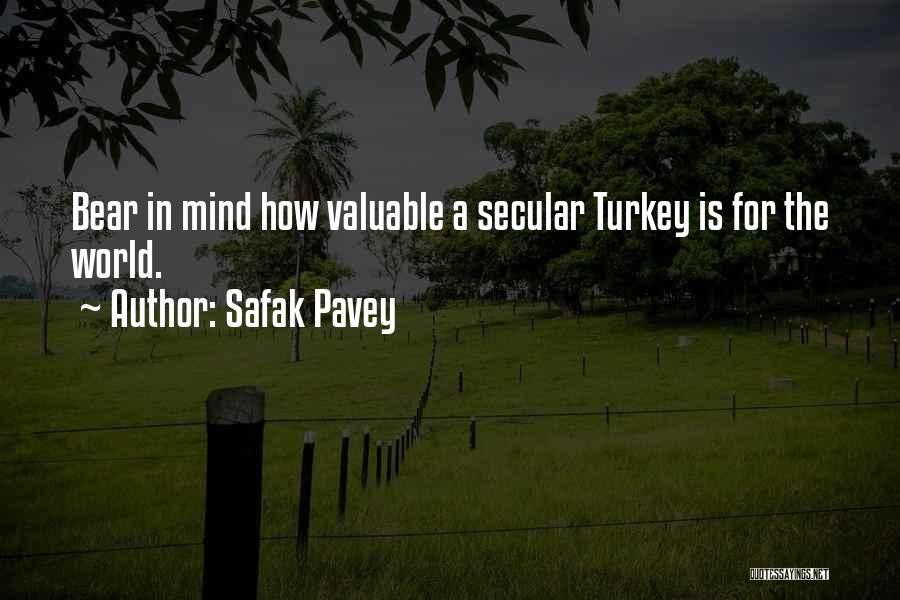 Safak Pavey Quotes: Bear In Mind How Valuable A Secular Turkey Is For The World.