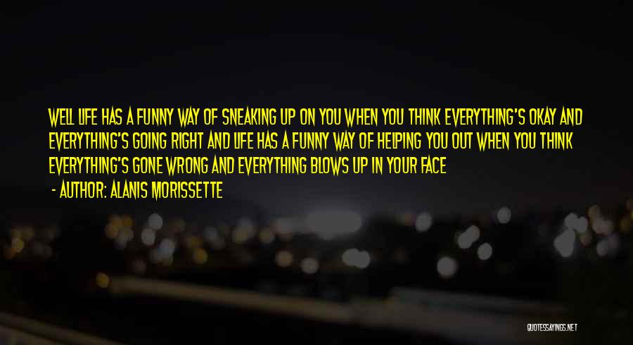 Alanis Morissette Quotes: Well Life Has A Funny Way Of Sneaking Up On You When You Think Everything's Okay And Everything's Going Right