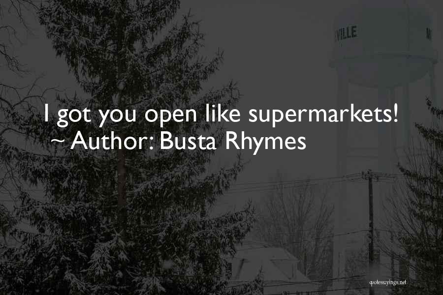 Busta Rhymes Quotes: I Got You Open Like Supermarkets!